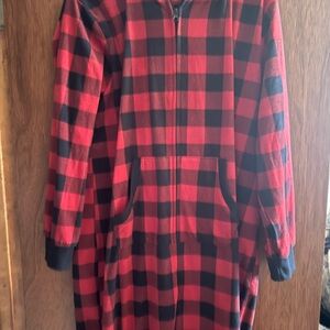 Target Red and Black Plaid Men's Onesie
